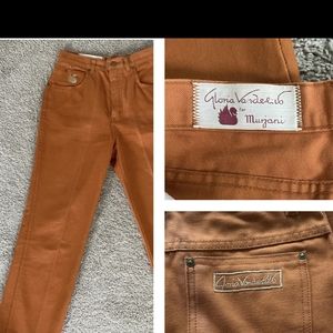 Gloria Vanderbilt Murjani Vintage 70s High Waisted Orange Jeans Vtg Size 10